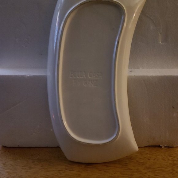 Snowman Dressed for Winter - White & Blue 12" serving Plate Belle Casa by Ganz - Picture 3 of 6